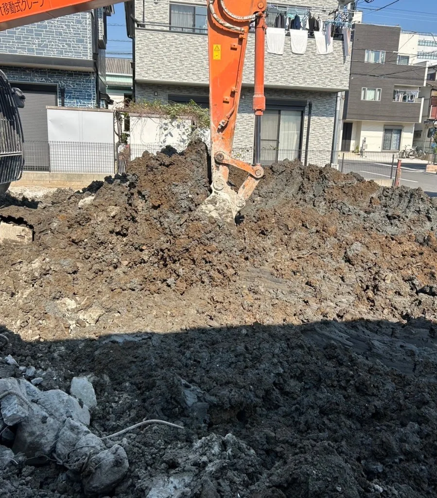 草加市稲荷 解体工事中