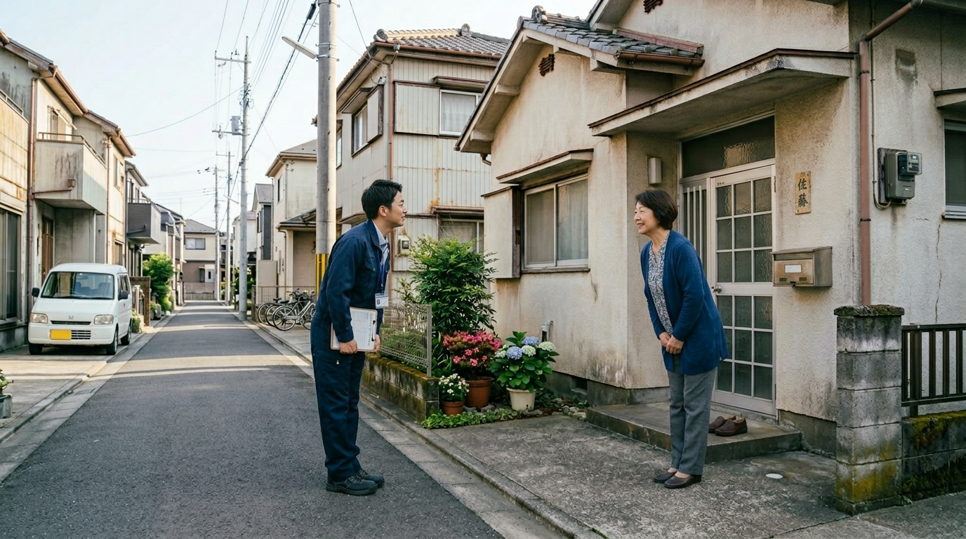 解体工事の近隣挨拶のイメージ